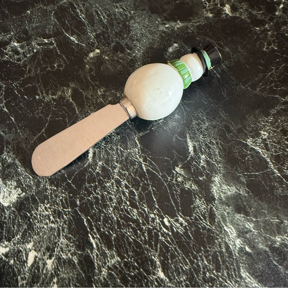 Snowman Earthenware Plate Christmas Cutouts Dish / Plate & Spread Knife - Picture 10 of 13